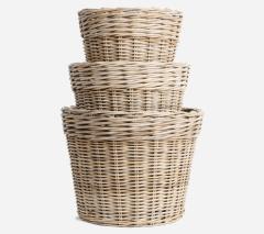 Boxwood Round Wicker Cane Basket