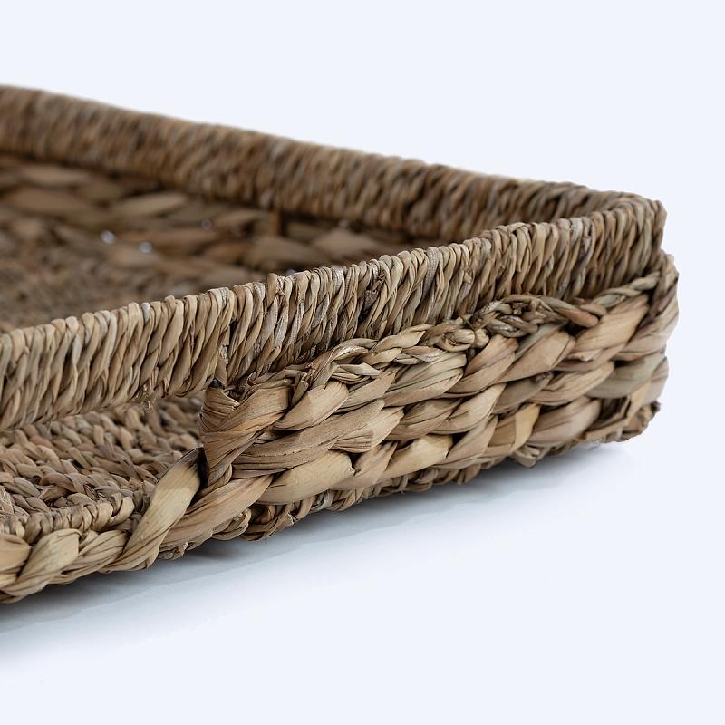 Milano - Rectangular Seagrass And Hyacinth Woven Tray | Wicka