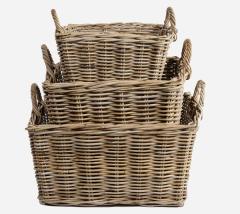 Chatsworth Square Tapered Wicker Cane Basket