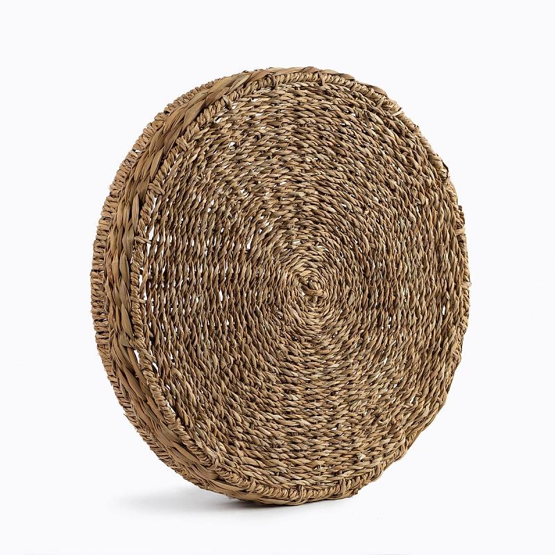 Bellagio | Round Seagrass And Hyacinth Woven Tray