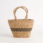 Positano - Banded Seagrass Tote