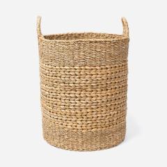 Marbella Round Seagrass And Hyacinth Woven Basket