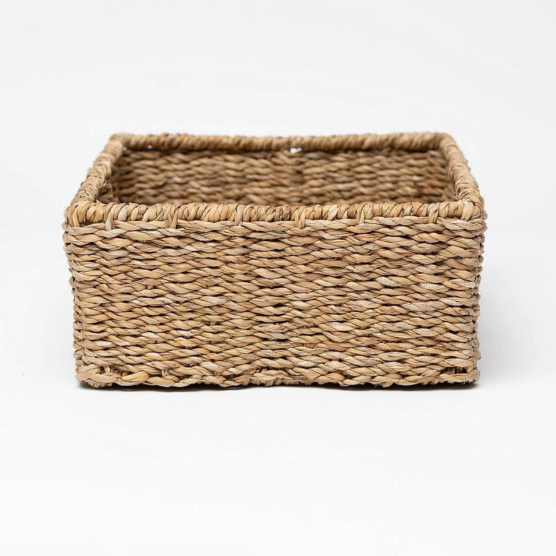 Newbury - Rectangular Shallow Seagrass Basket | Wicka