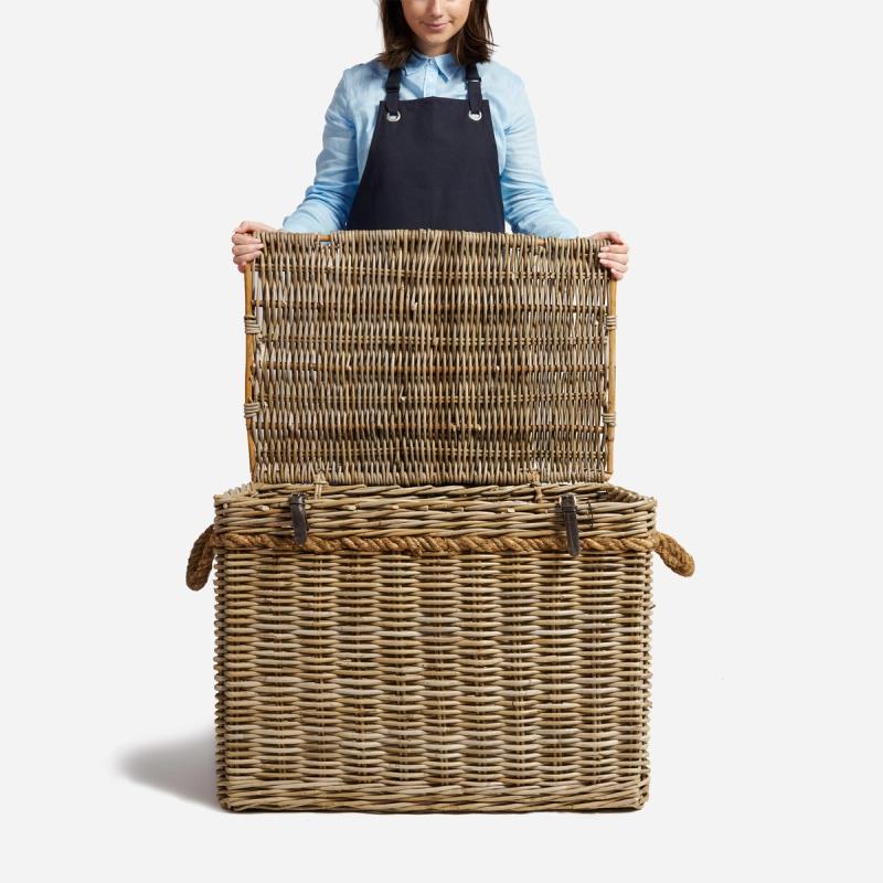 New England - Lidded Rope And Kubu Hamper | Wicka