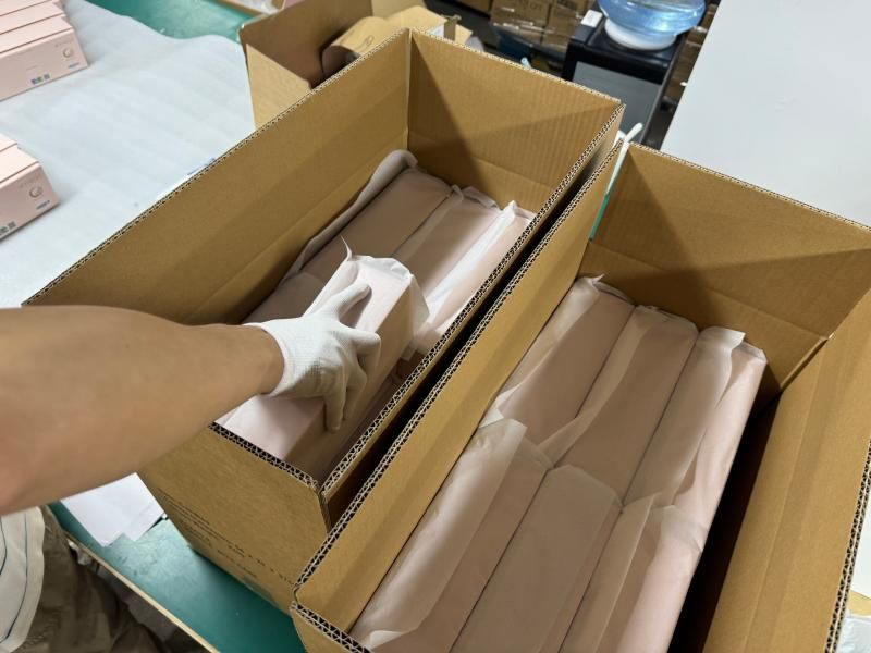 Packing line boxing finished candles
