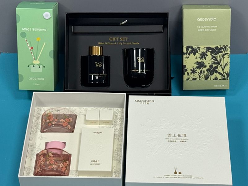 Diffuser bottle options and gift packaging