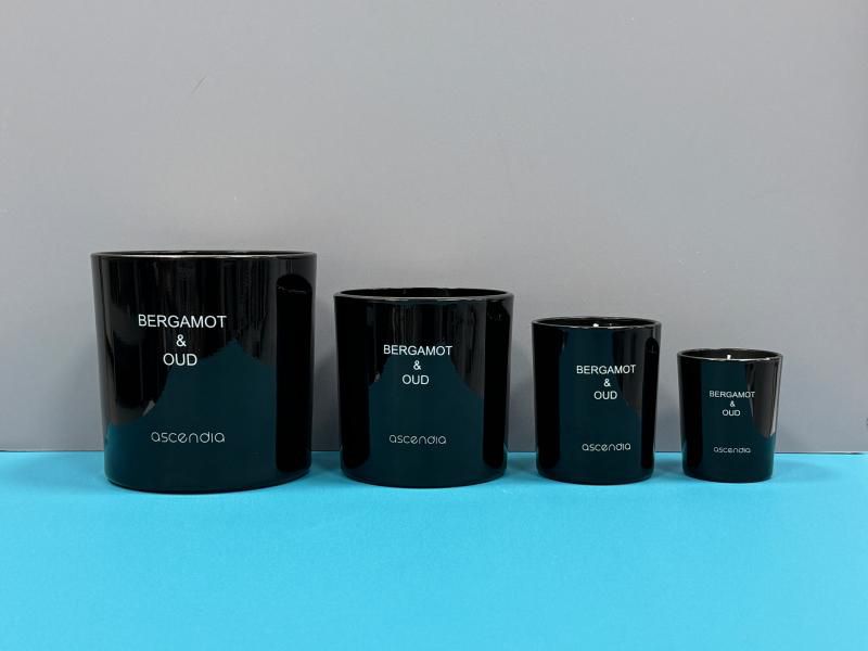 Glass jar candles in four stock sizes