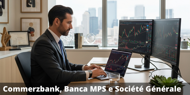 Possibile premio del 20,40% annuo con il certificate su Commerzbank, Banca MPS e Société Générale