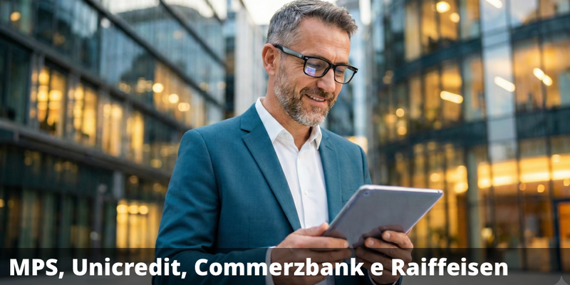 Possibile premio del 18,66% annuo con il certificate su Banca MPS, Unicredit, Commerzbank e Raiffeisen Bank