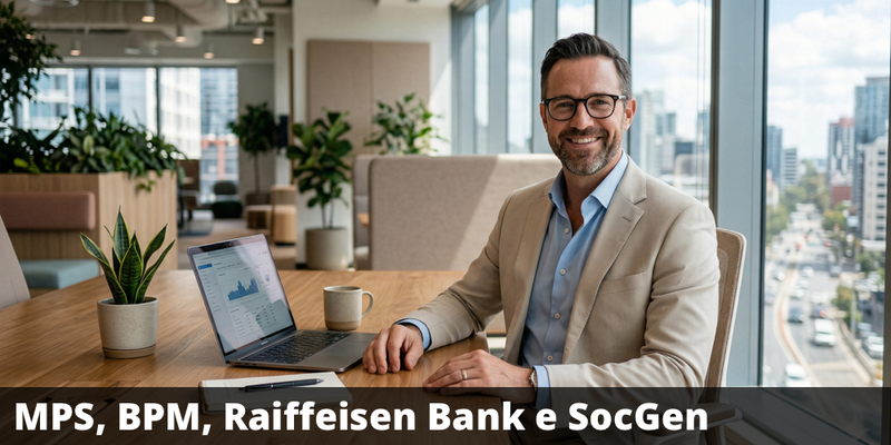 Possibile premio del 15% annuo con il certificate su Banco BPM, Banca MPS, Raiffeisen Bank e Société Générale