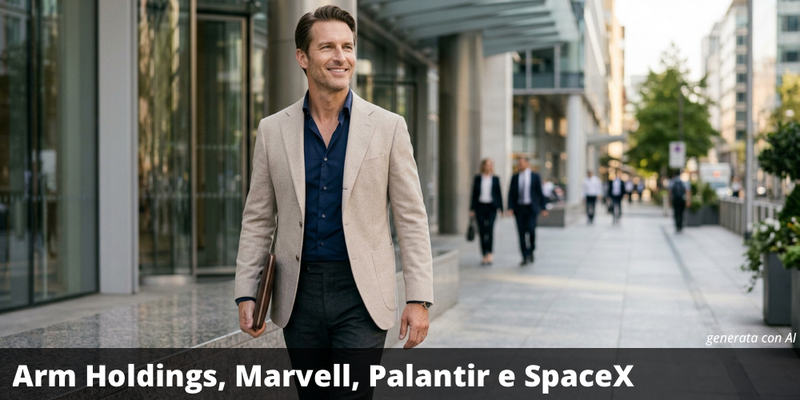 Possibile premio del 28,8% annuo con il certificate su Arm Holdings, Marvell Technology, Palantir Technologies e SpaceX