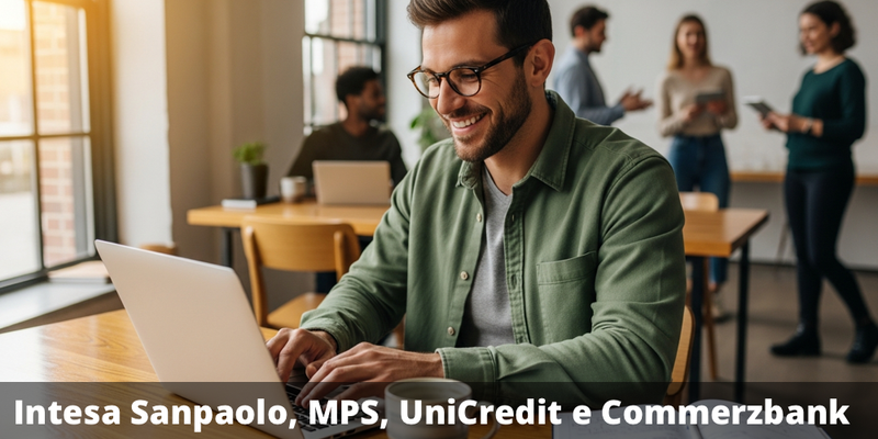 Possibile premio del 18,60% annuo con il certificate su Intesa Sanpaolo, Banca MPS, UniCredit e Commerzbank