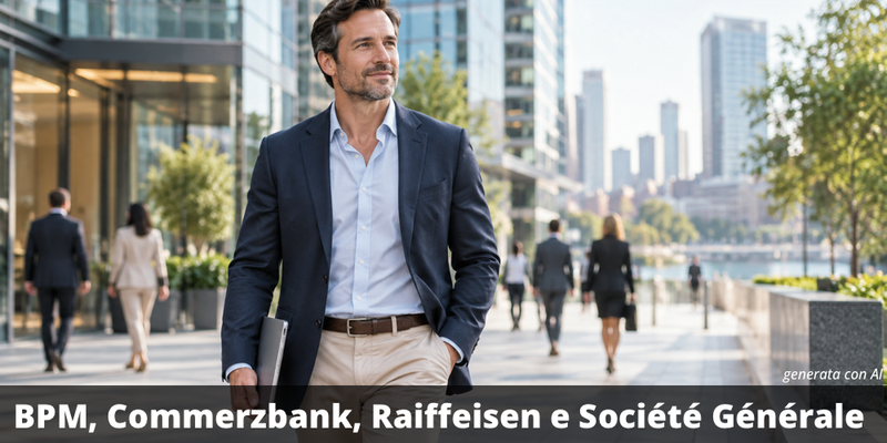 Possibile premio del 17% annuo con il certificate su Banco BPM, Commerzbank, Raiffeisen Bank e Société Générale