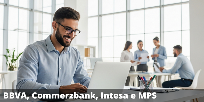 Possibile premio del 20,10% annuo con il certificate su BBVA, Commerzbank, Intesa Sanpaolo e Banca MPS