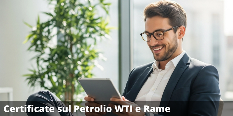 Possibile premio fino al 59% con il Certificate a Capitale Protetto sul Petrolio WTI e Rame
