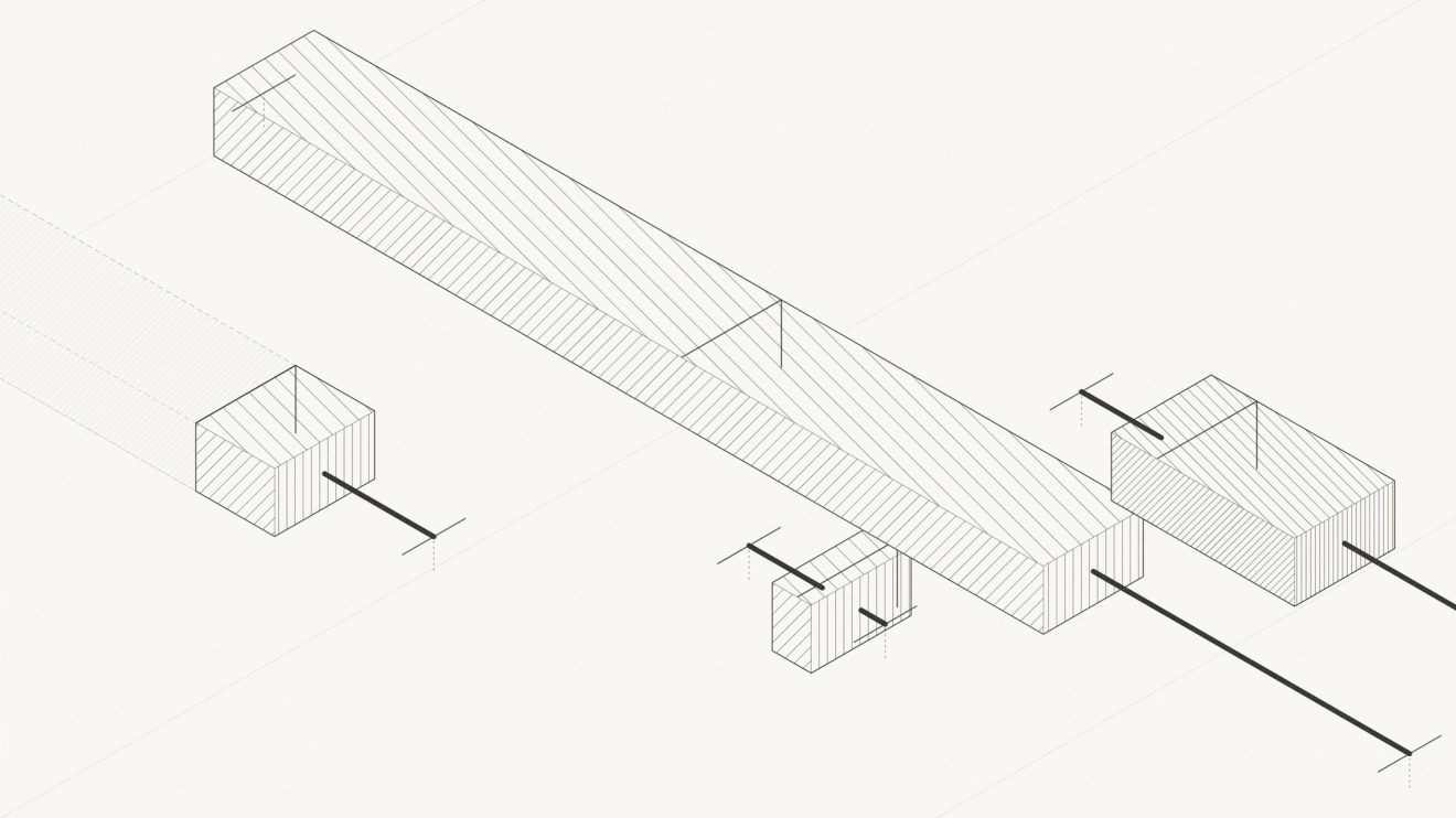 Abstract judgment-depth beams illustrating the Q2D-Web retrieval benchmark.