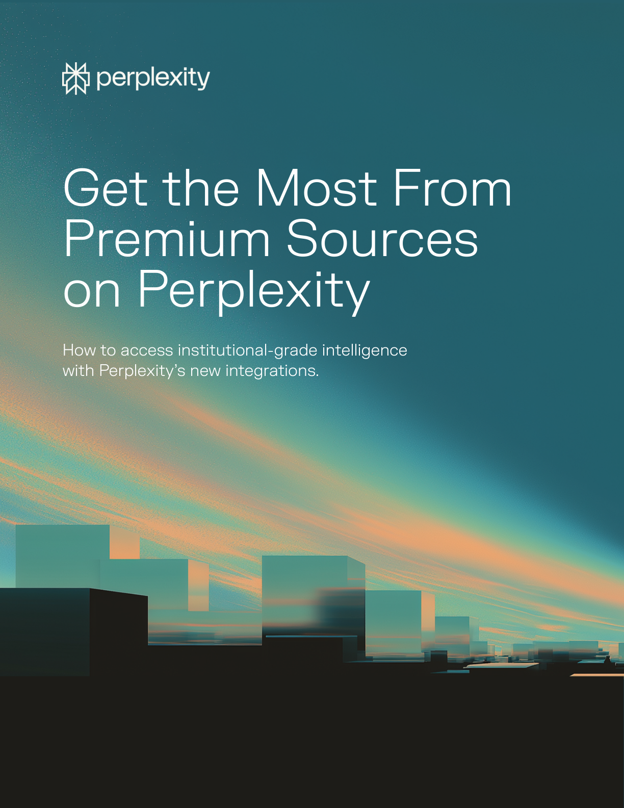 Cover of the Premium Sources Guide: Get the Most From Premium Sources on Perplexity.