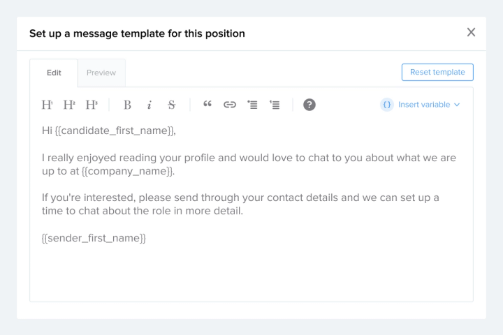 Use message templates