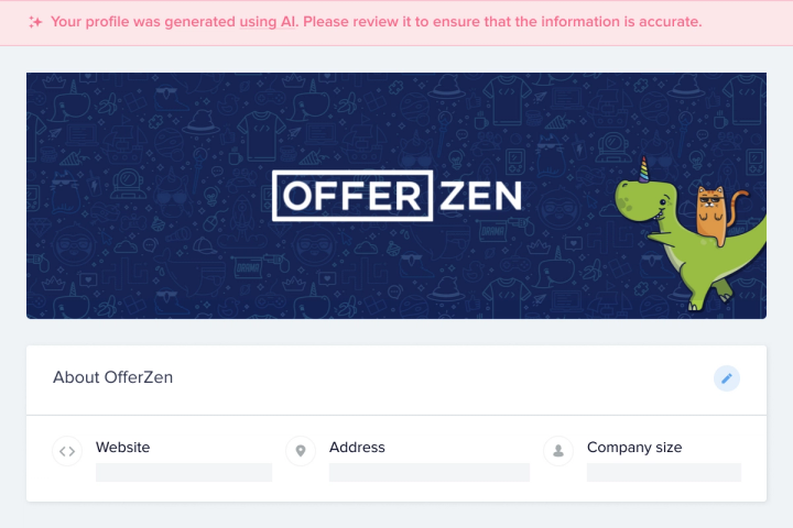 AI generated profile