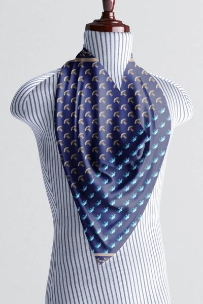 Geometric Safari Silk Scarf Design