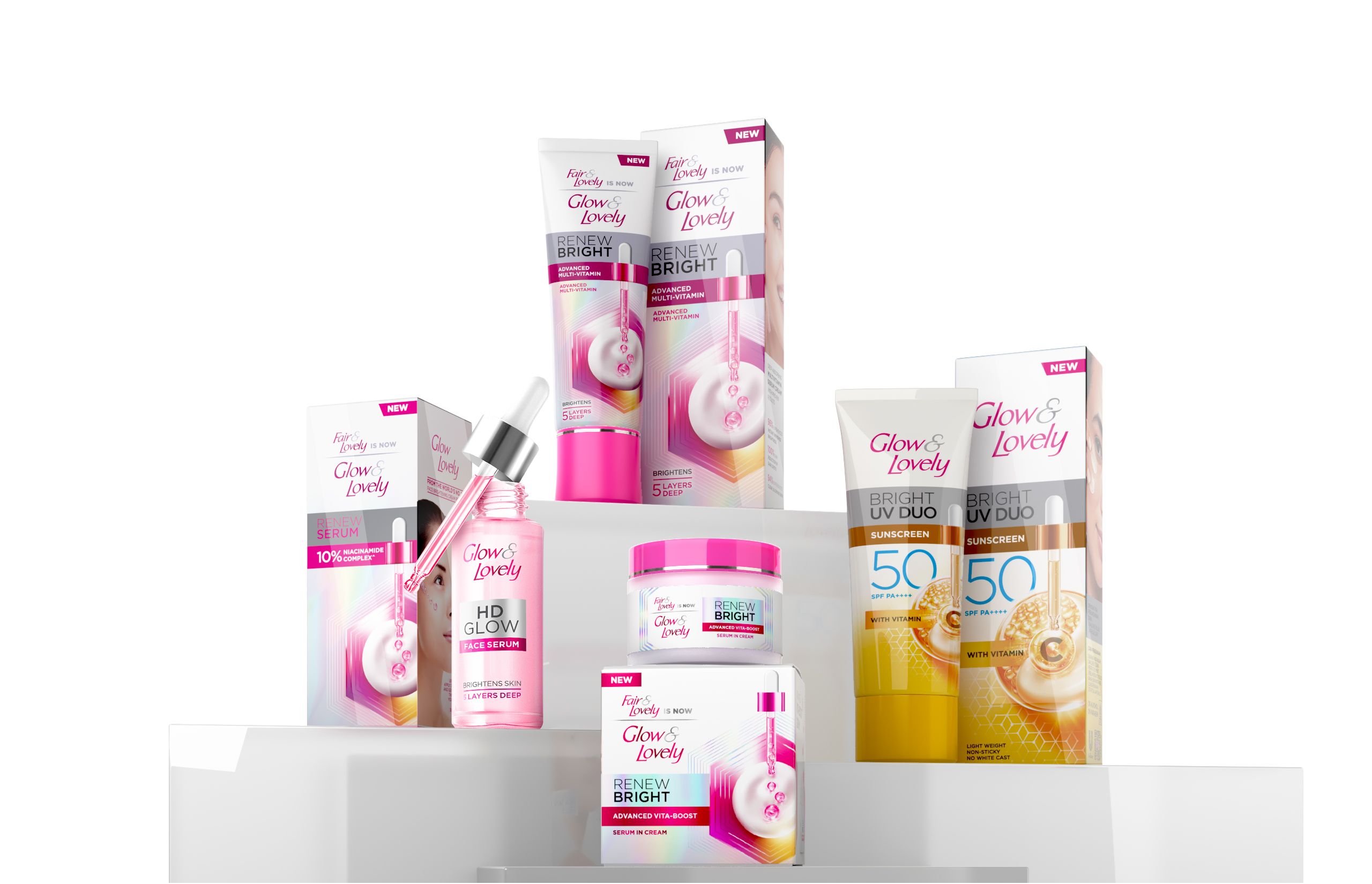 Glow & Lovely - Complete 'Future Range' Product Portfolio Display