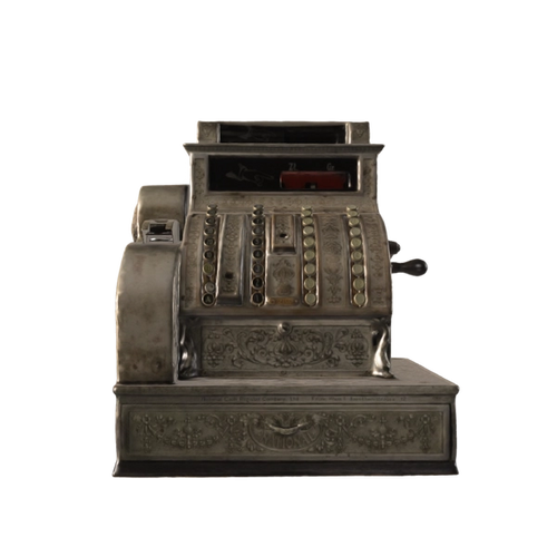 Cash Register With a Counting Machine