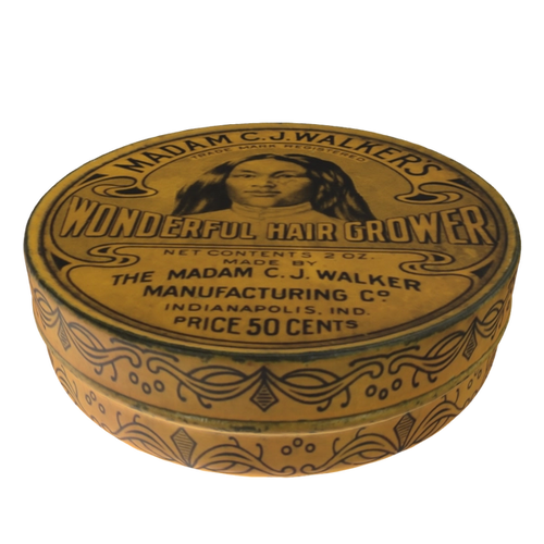 Tin for Madame C.J. Walker's Wonderful Hair Grower