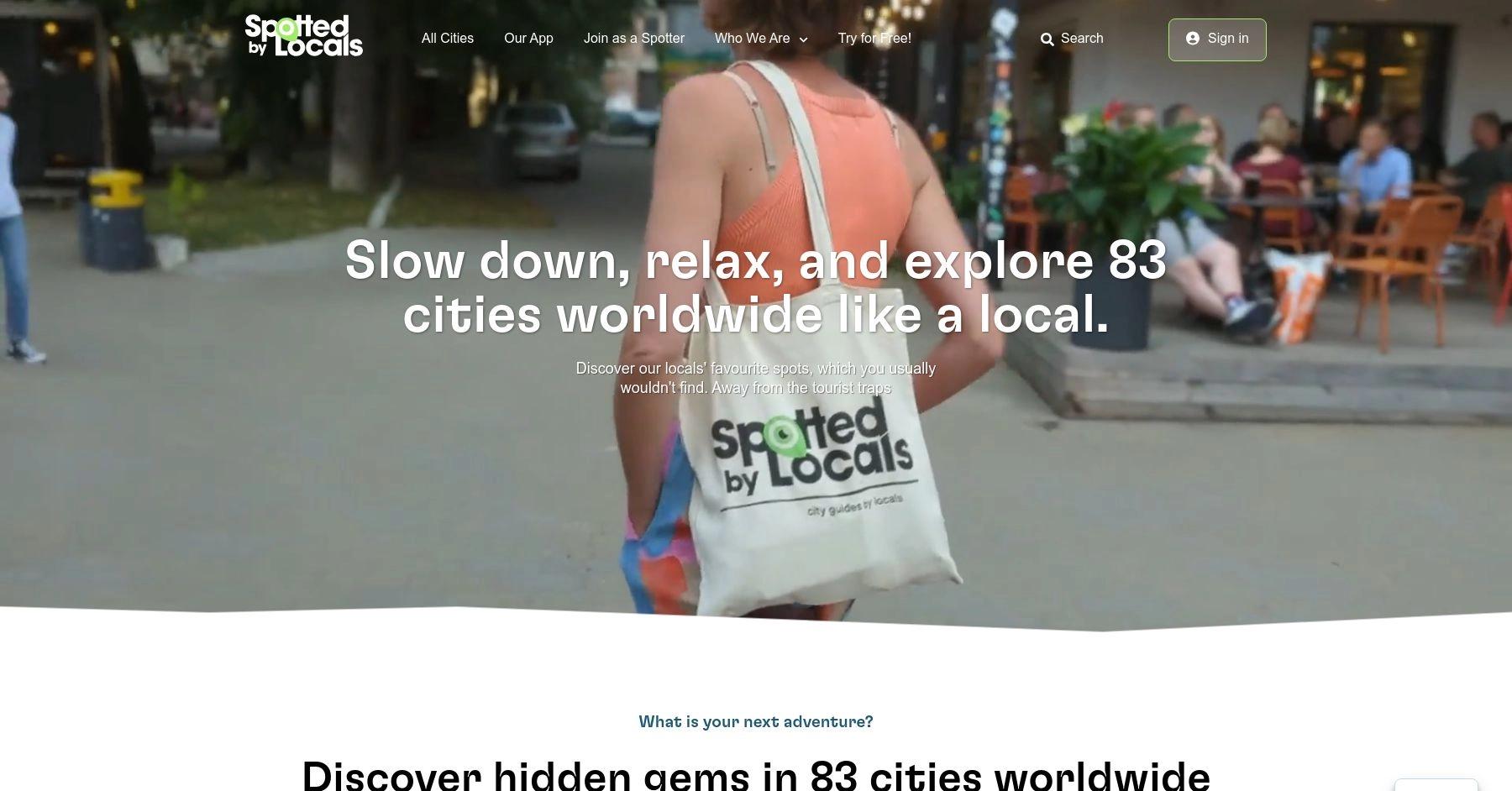 Spotted by Locals website homepage