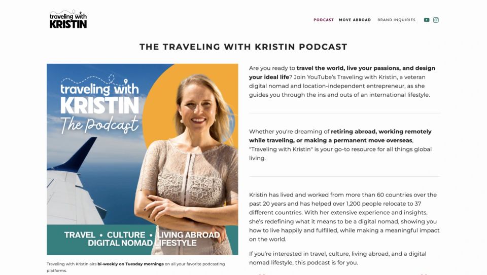 Traveling with Kristin