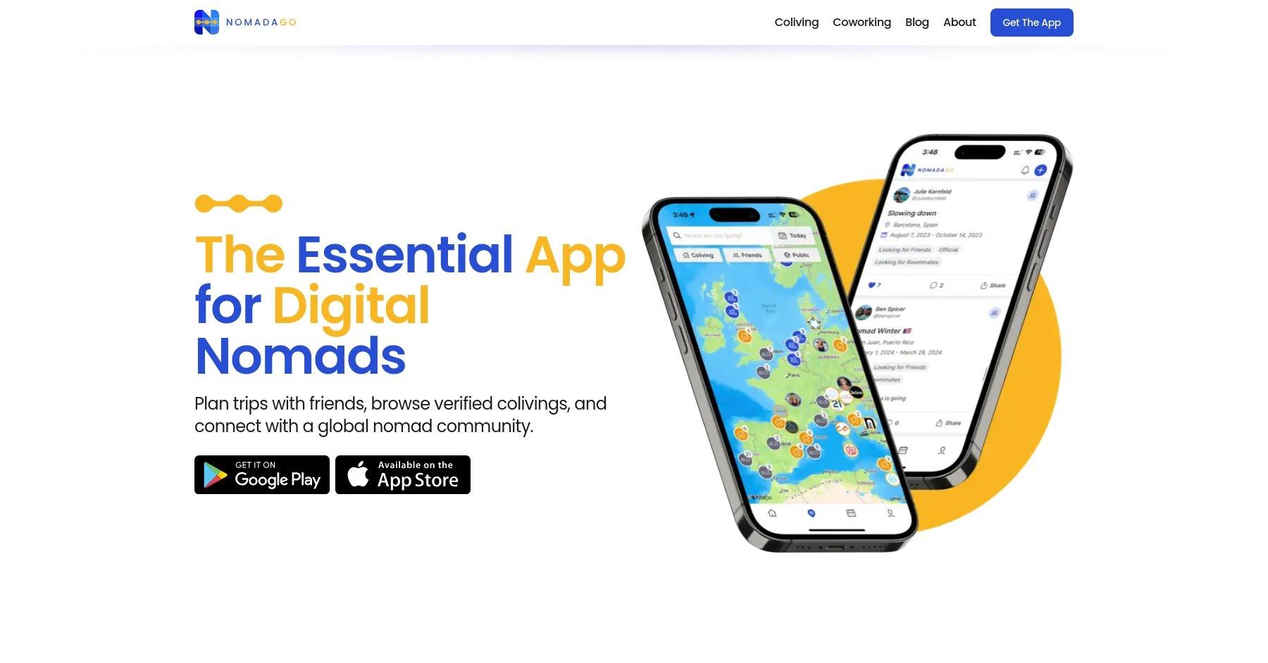 Nomadago website homepage