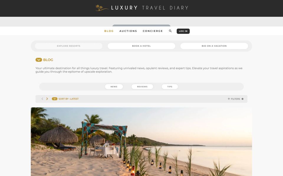Luxury Travel Diary
