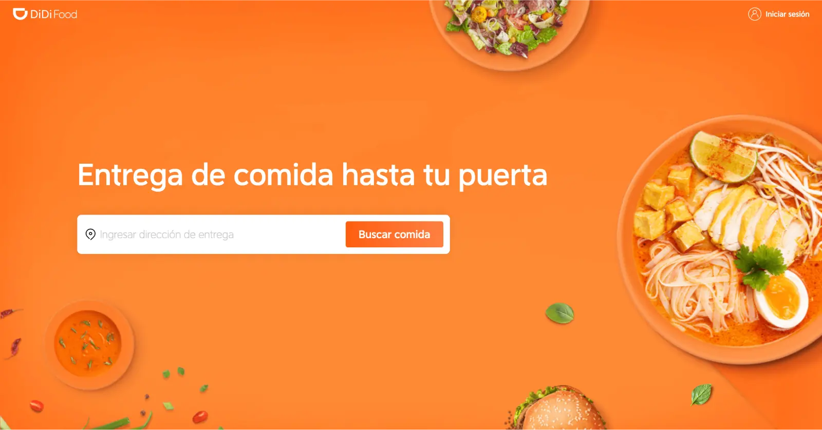 DiDi Food website homepage