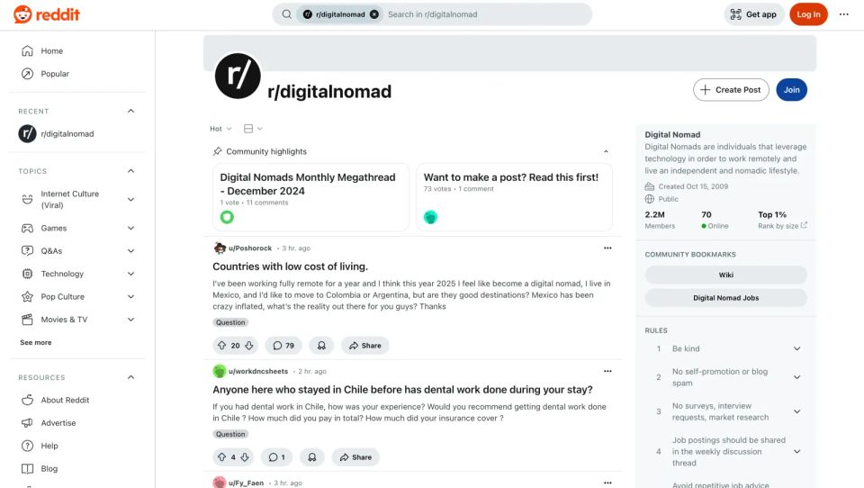 Digital Nomad Reddit