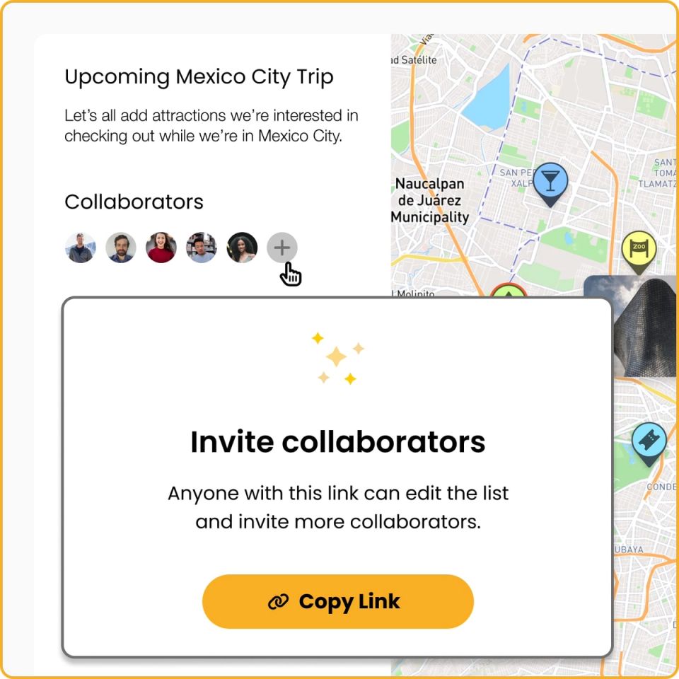 Wandrly Lists - Invite Collaborators