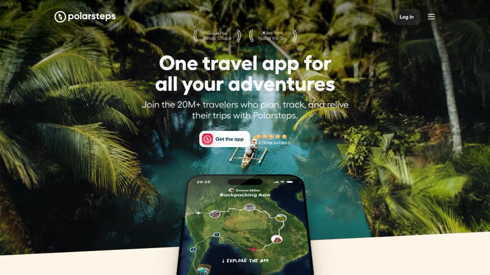 Pricing tiers for Polarsteps travel app