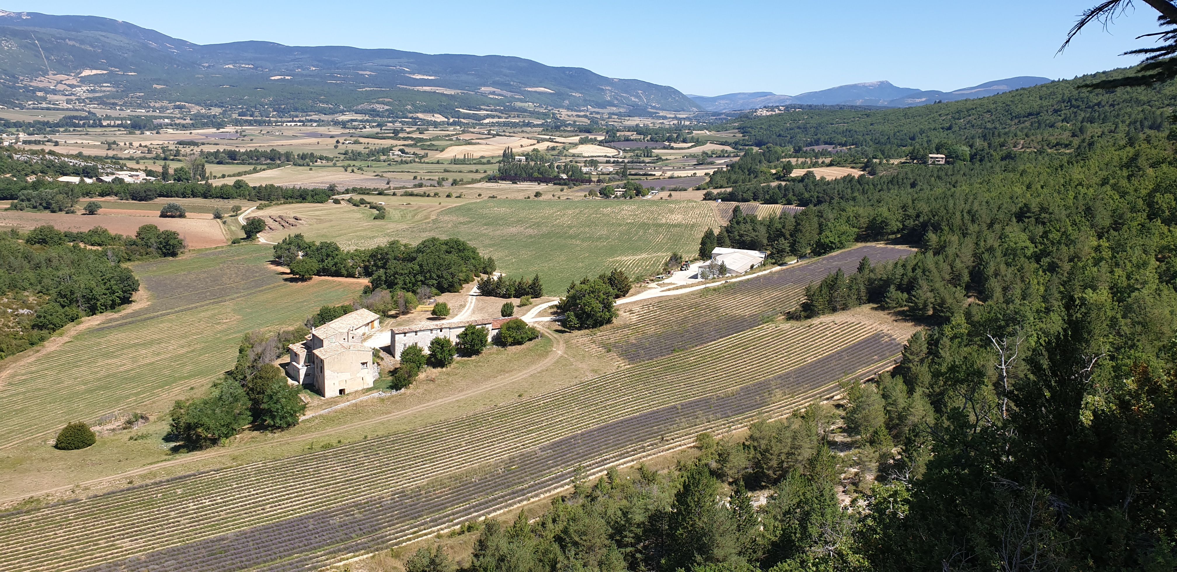 Moto sur une route de la Drôme du Sud