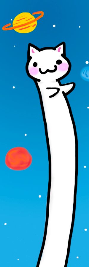 A long cat, seeing how well vertical images work