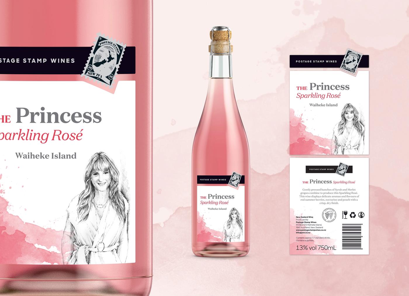 Postage stamp wines Sparkling Rosé