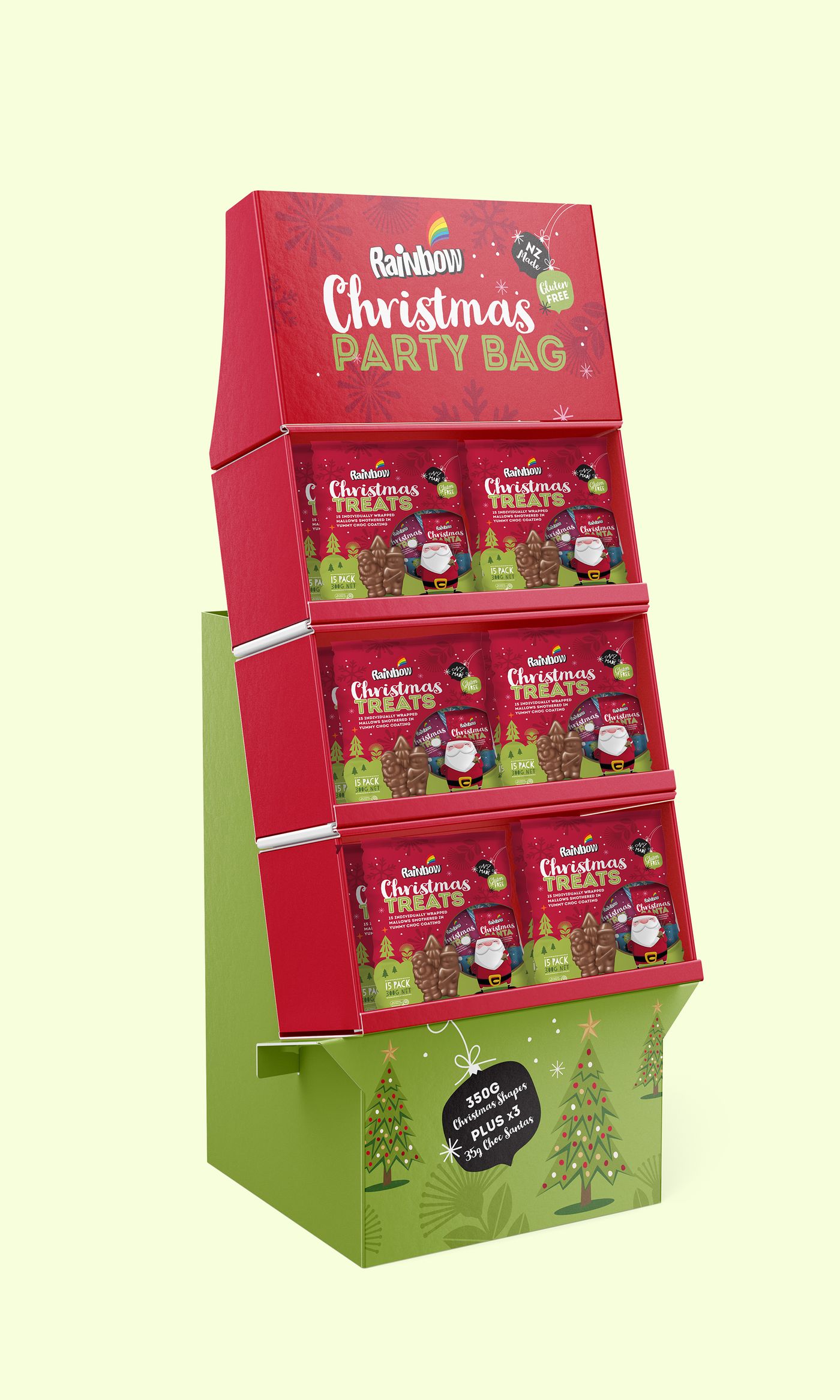 Rainbow Confectionary Christmas Treats Display Stand