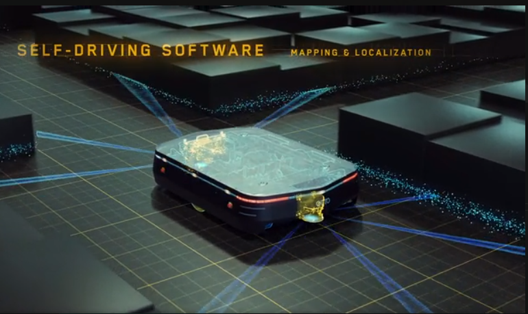 A SICK LIDAR sensor is used on the OTTO 1500 autonomous mobile robot to scan its environment