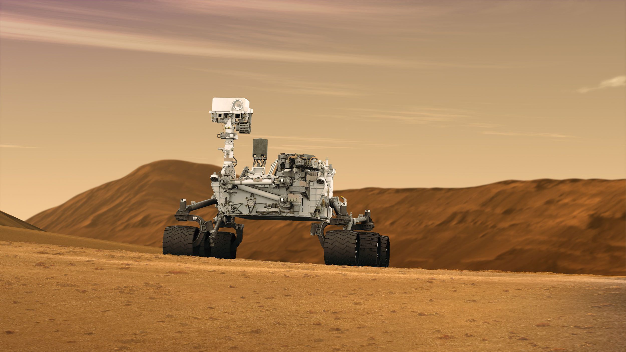 The Mars Rover is a mobile robot, designed to terrain across planet Mars to collect data. Photo credit: mars.jpl.nasa.gov