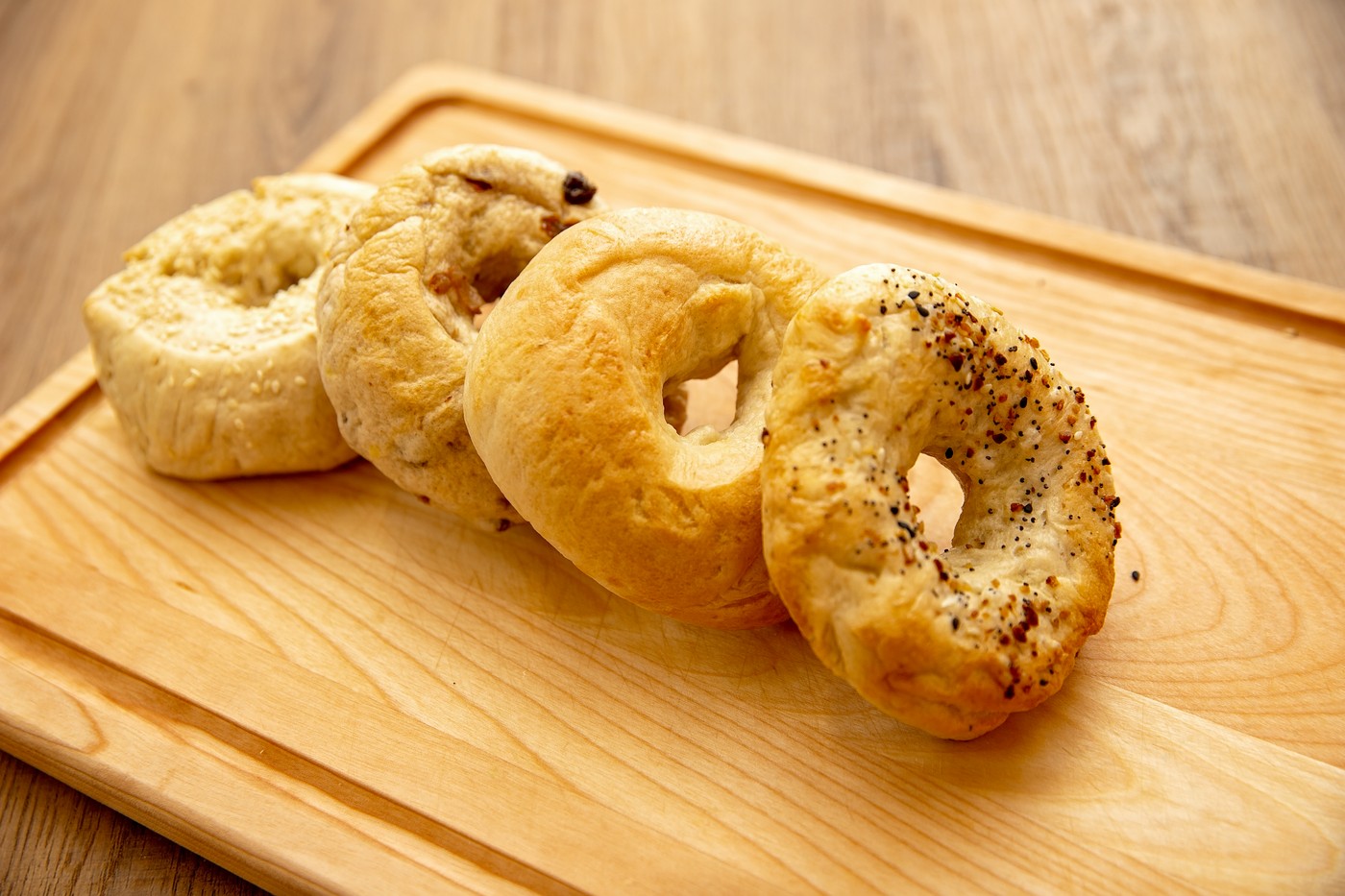 Freshly baked bagels