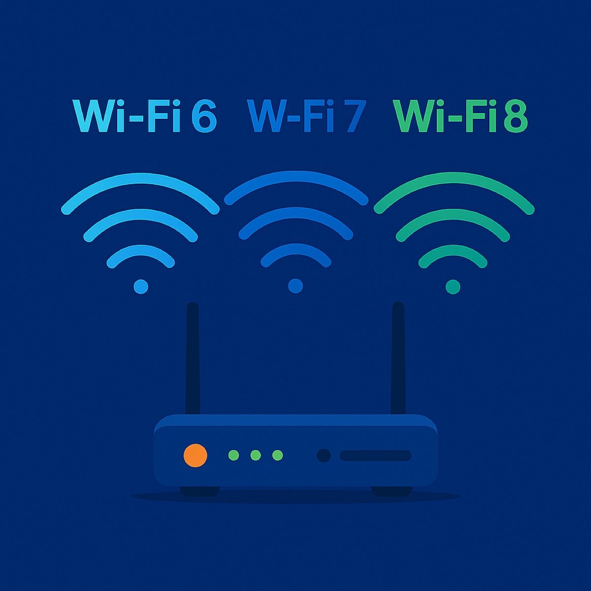 Skillnaden mellan Wi-Fi 6, Wi-Fi 7 och Wi-Fi 8