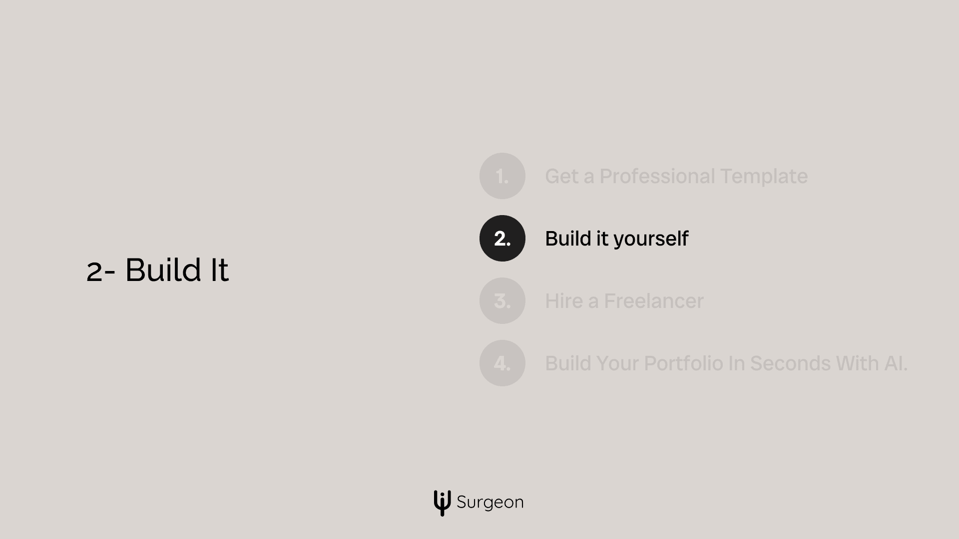 Build your portfolio yourself