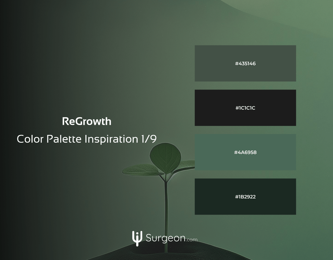 ReGrowth - green color palette for portfolio websites