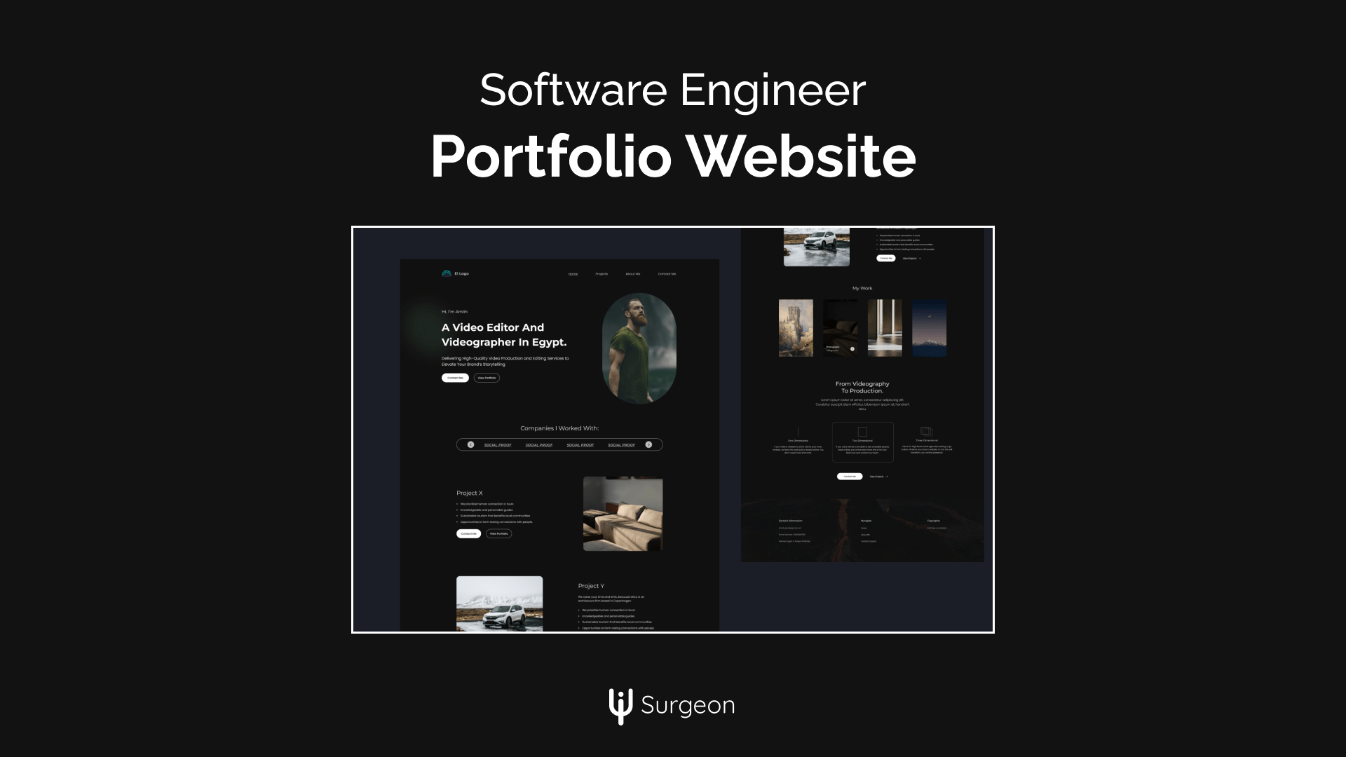 How to build a portfolio website as a software engineer. With examples.