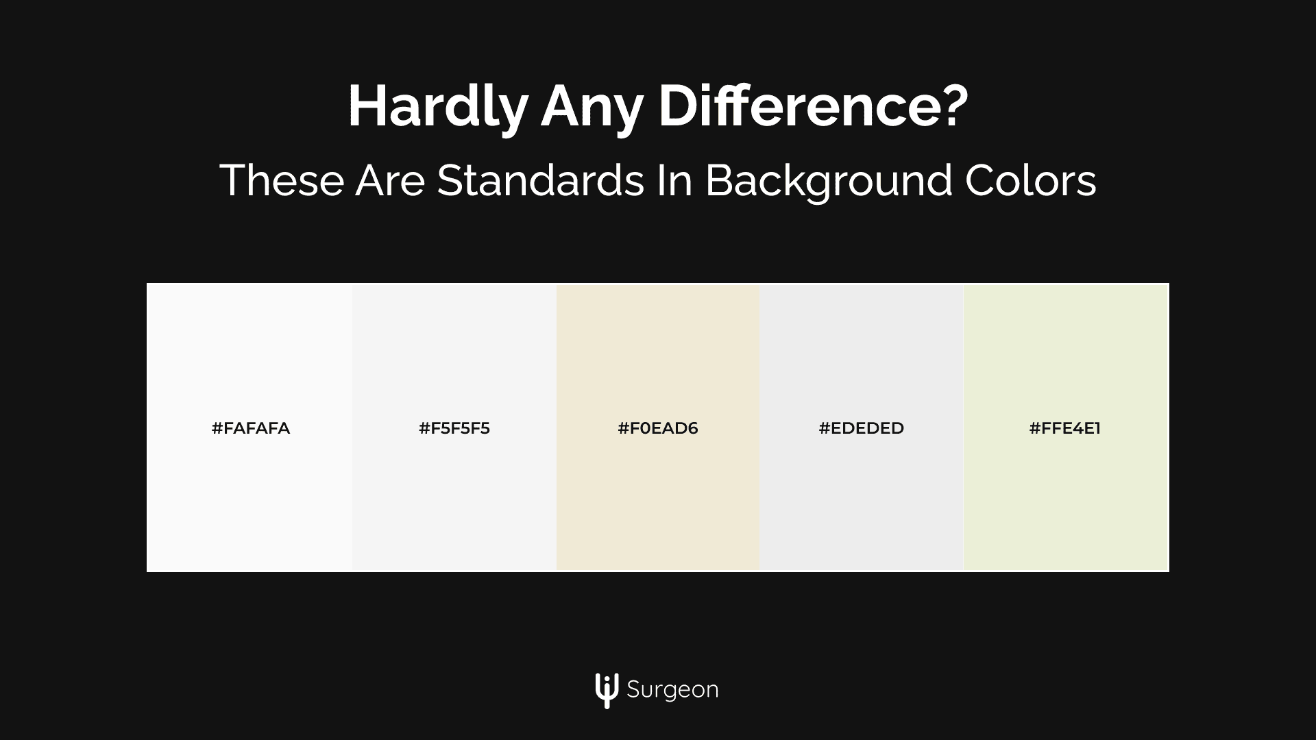 Background Color Standards - light mode