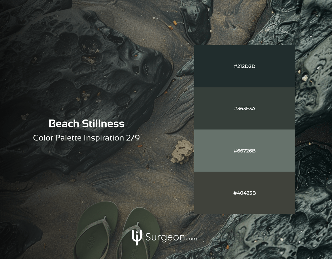 Beach Stillness - dark color palette for portfolio websites