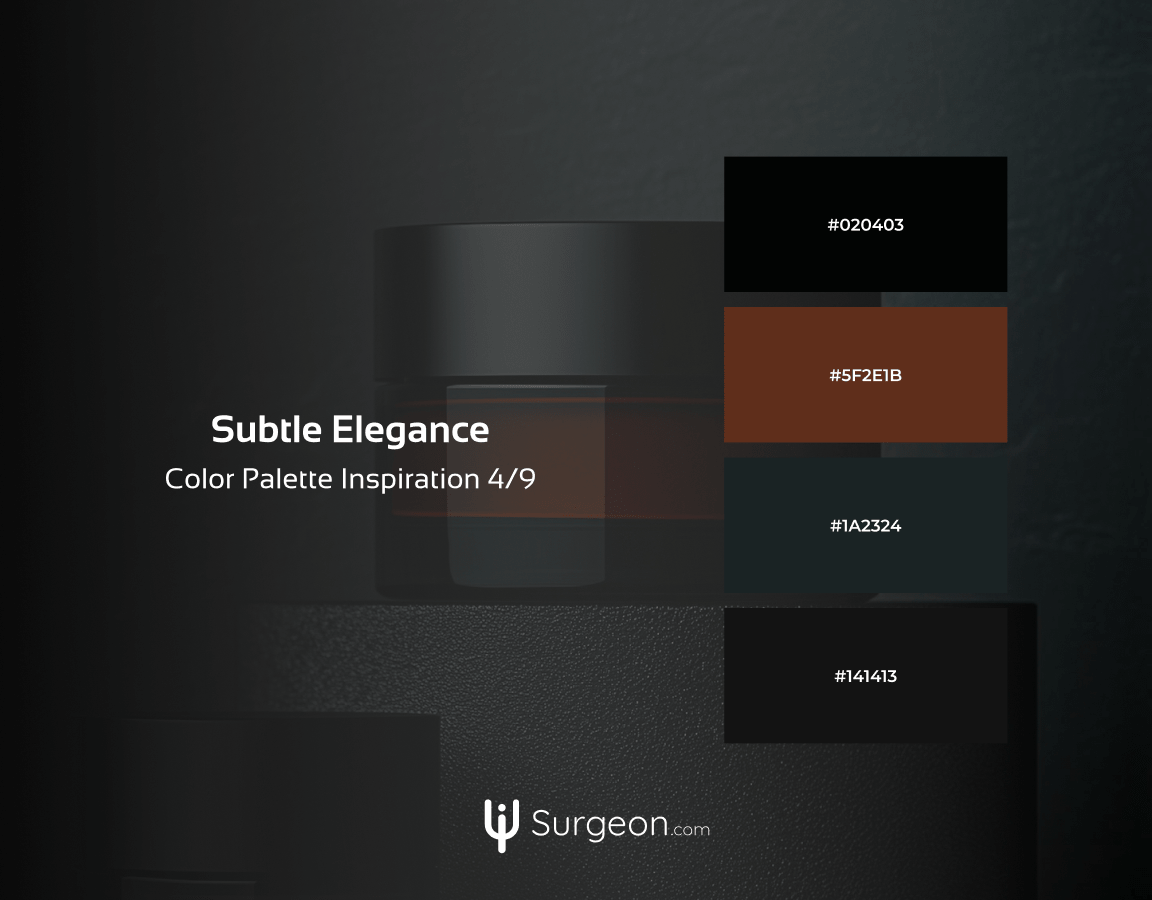 Subtle Elegance - elegant, luxury color palette for portfolio websites