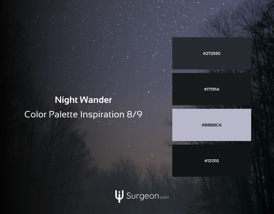 Night Wander - Perfect color scheme for personal blogs and photography websites